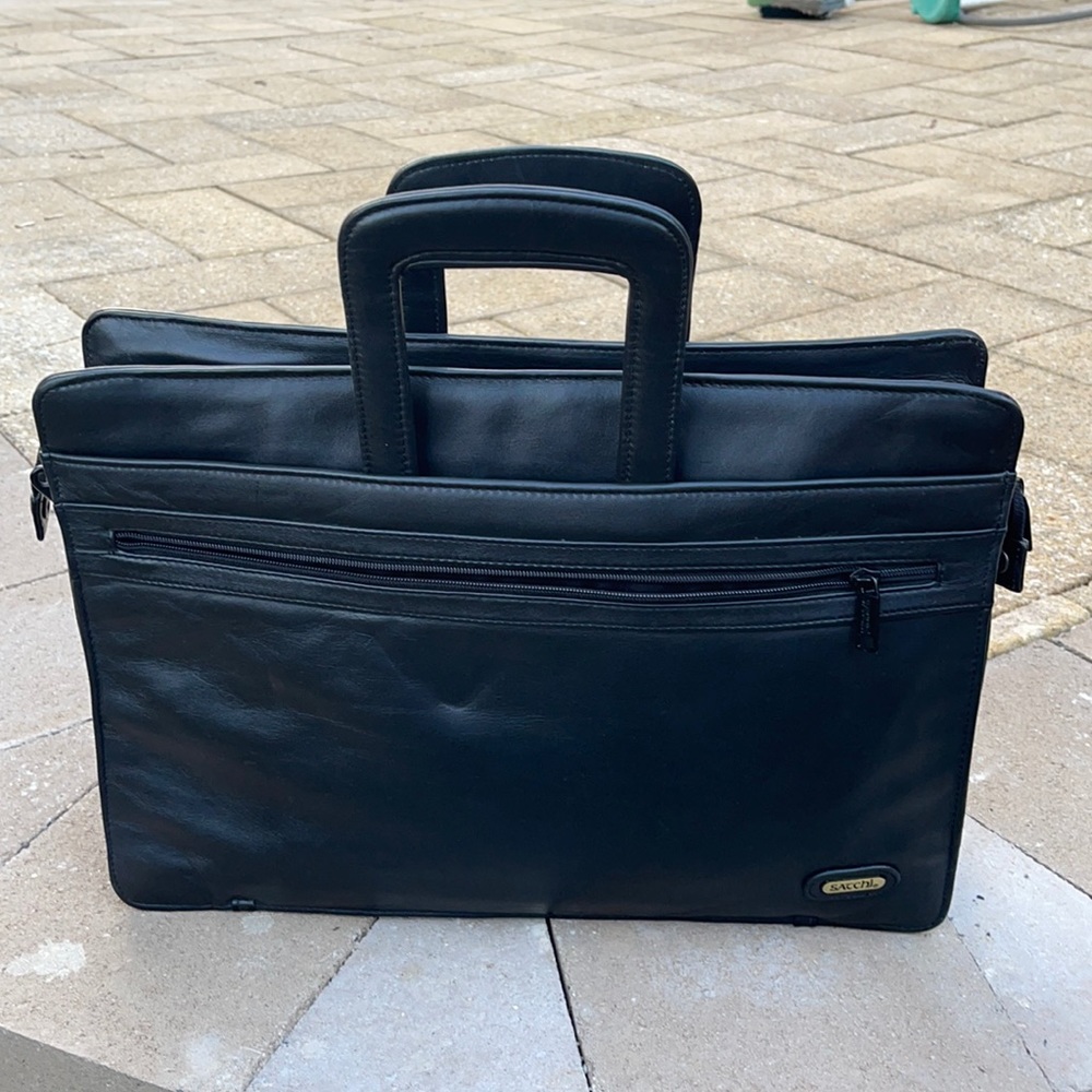 Satchi leather briefcase